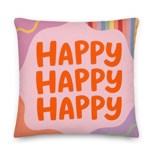 Premium-Kissen „Happy Classic Design“ – Zeitlos bunt, modern & gemütlich