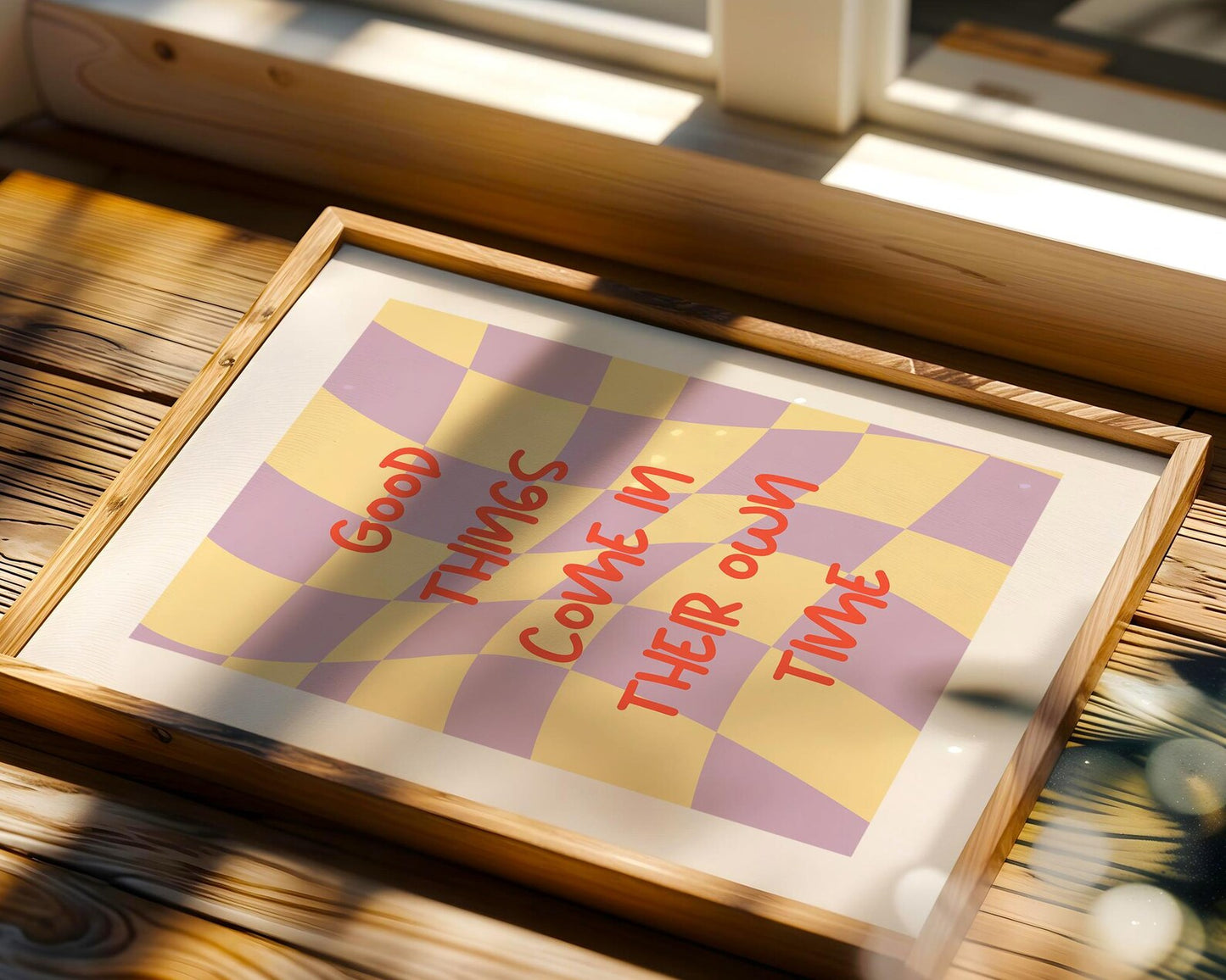 Modernes Typo-Poster | Good Things Come In Their Own Time