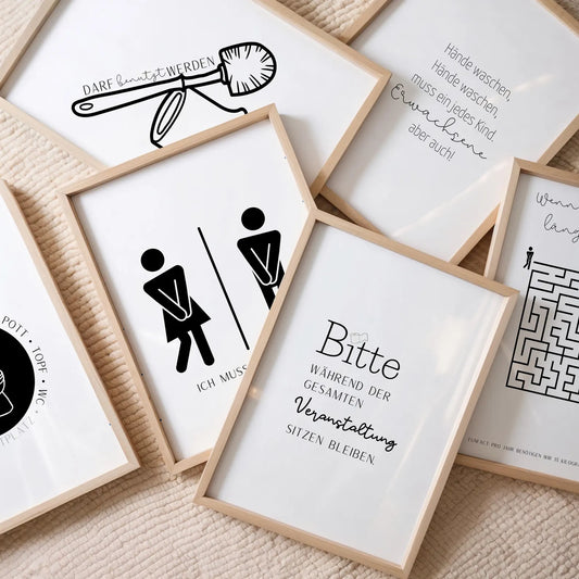 Lustiges WC-Poster “Bitte während der gesamten Veranstaltung sitzen bleiben”