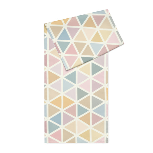 Tischläufer Pastell Geometry – Moderner Tischläufer mit geometrischem Muster