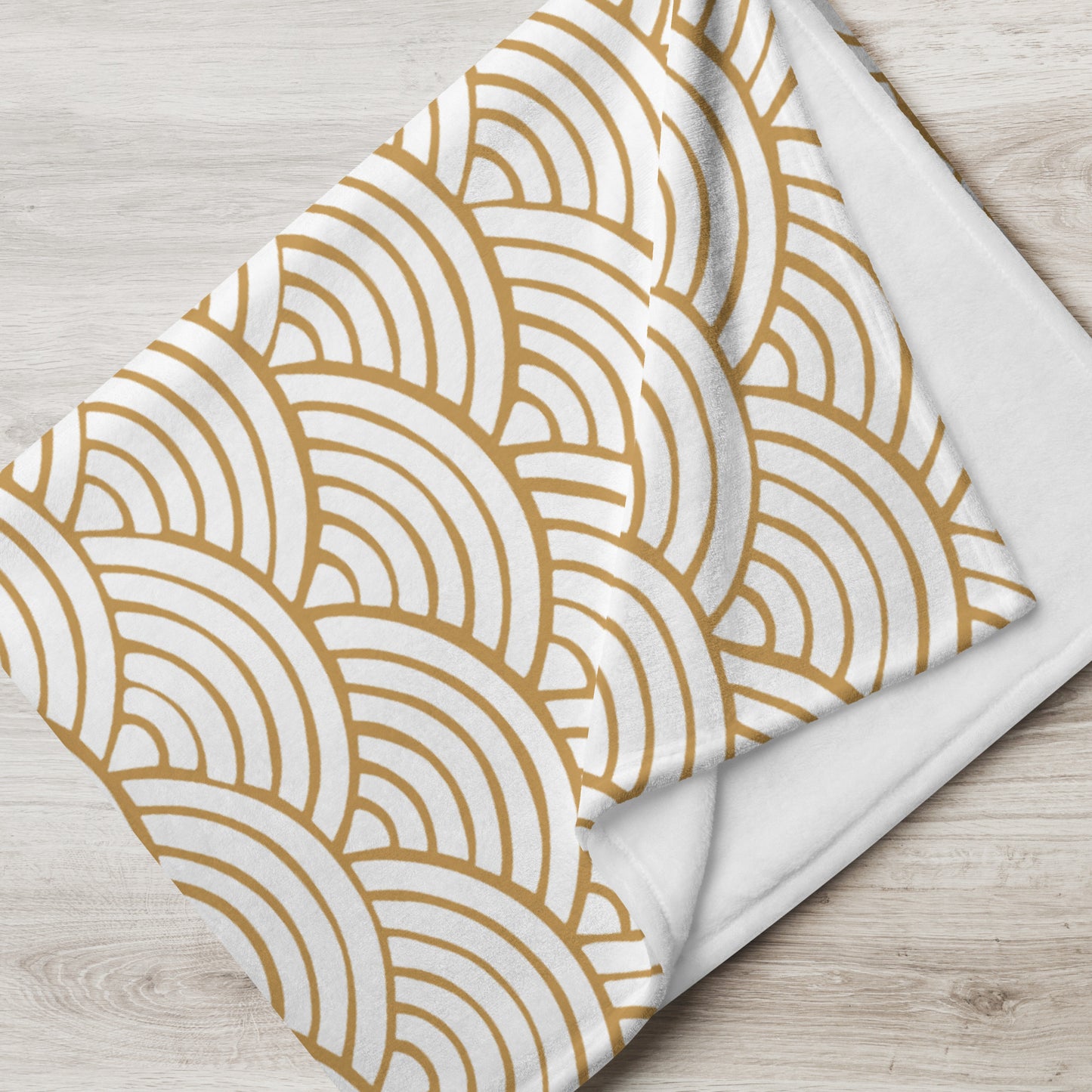 Tagesdecke mit Wellenmuster beige