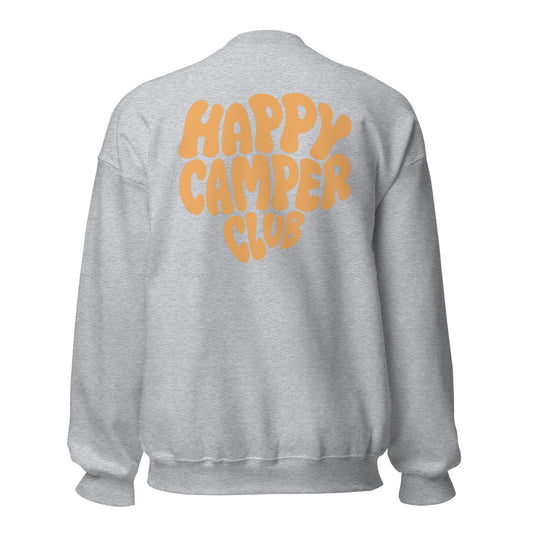 Grau Orange - Happy Camper Club Unisex-Pullover