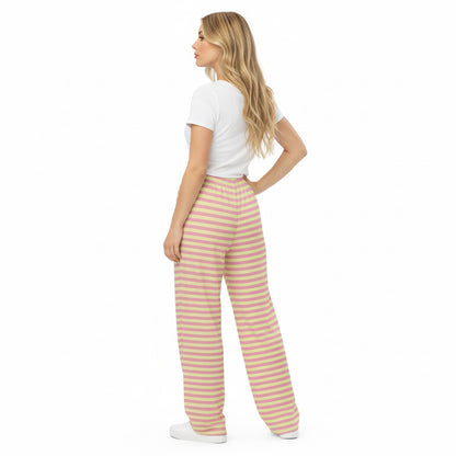 Sommerliche Streifenhose Charly | gelb-rosa