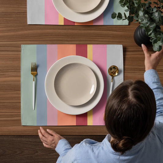 4er Set Platzset im klassischen Wolkenschoenshop Streifendesign