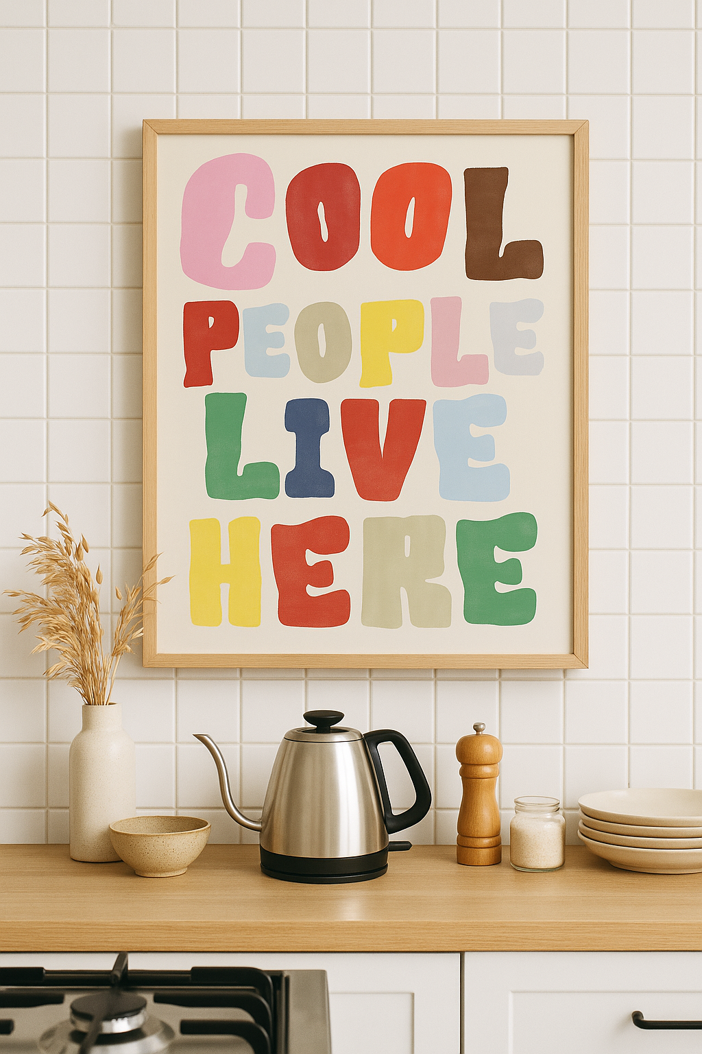 Buntes Typografie Poster