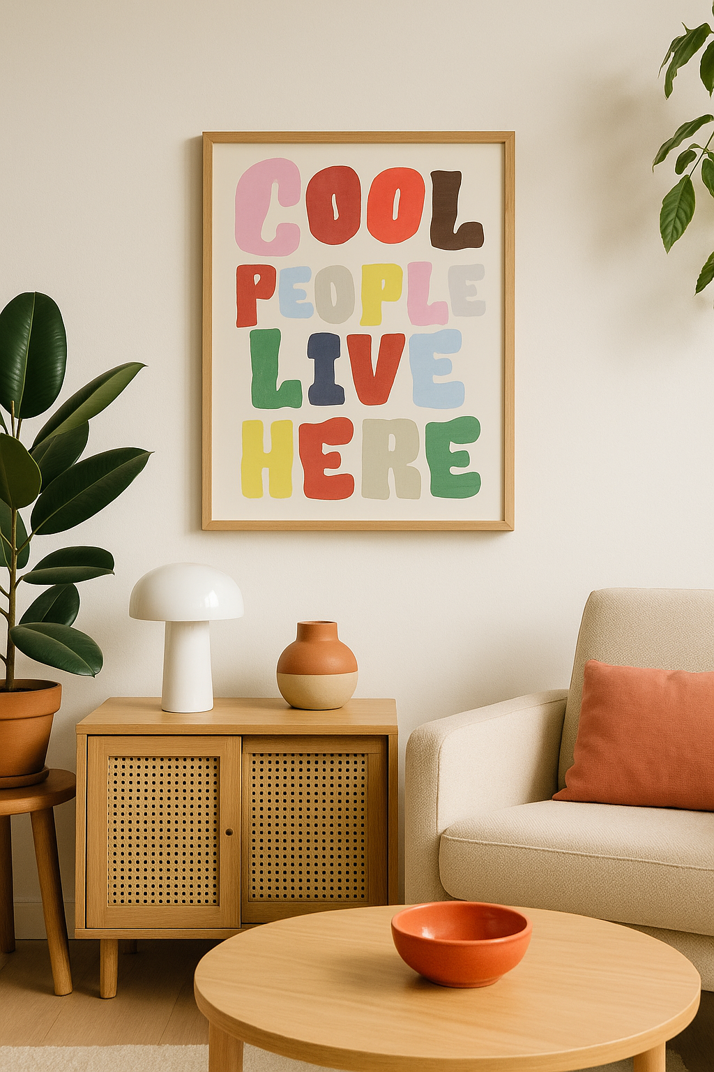 Buntes Typografie Poster