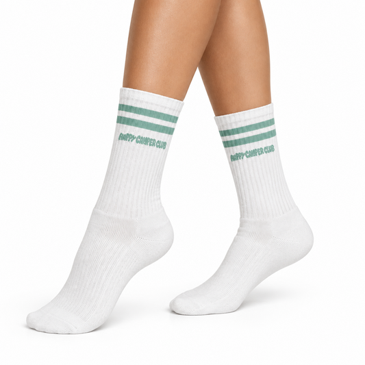 Happy Camper Club Tennissocken HAPPY CAMPER CLUB mintfarbene Streifen