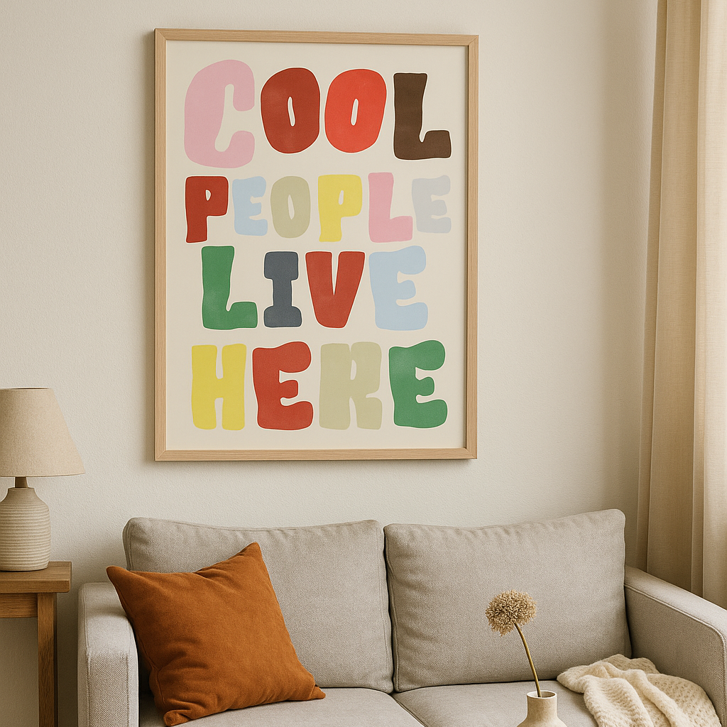 Buntes Typografie Poster