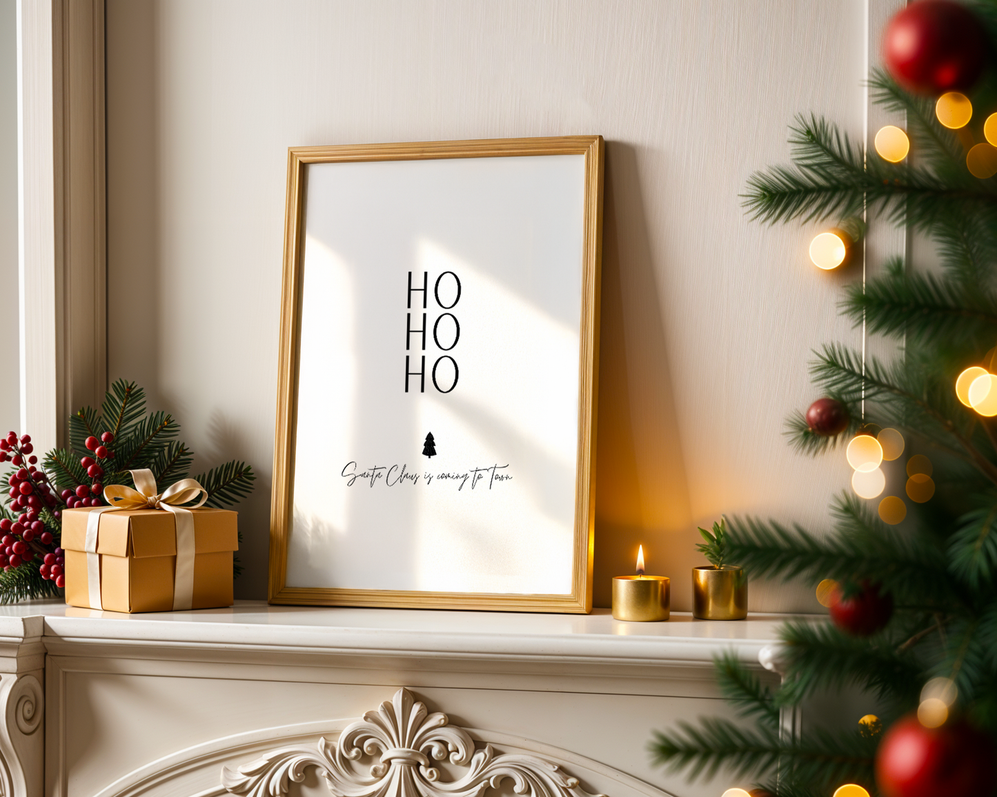 Weihnachtsposter Ho ho ho