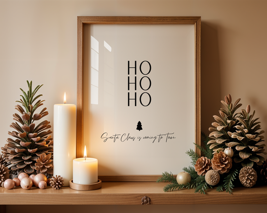 Weihnachtsposter Ho ho ho