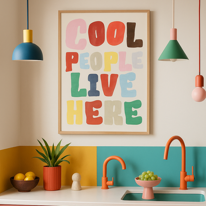 Buntes Typografie Poster