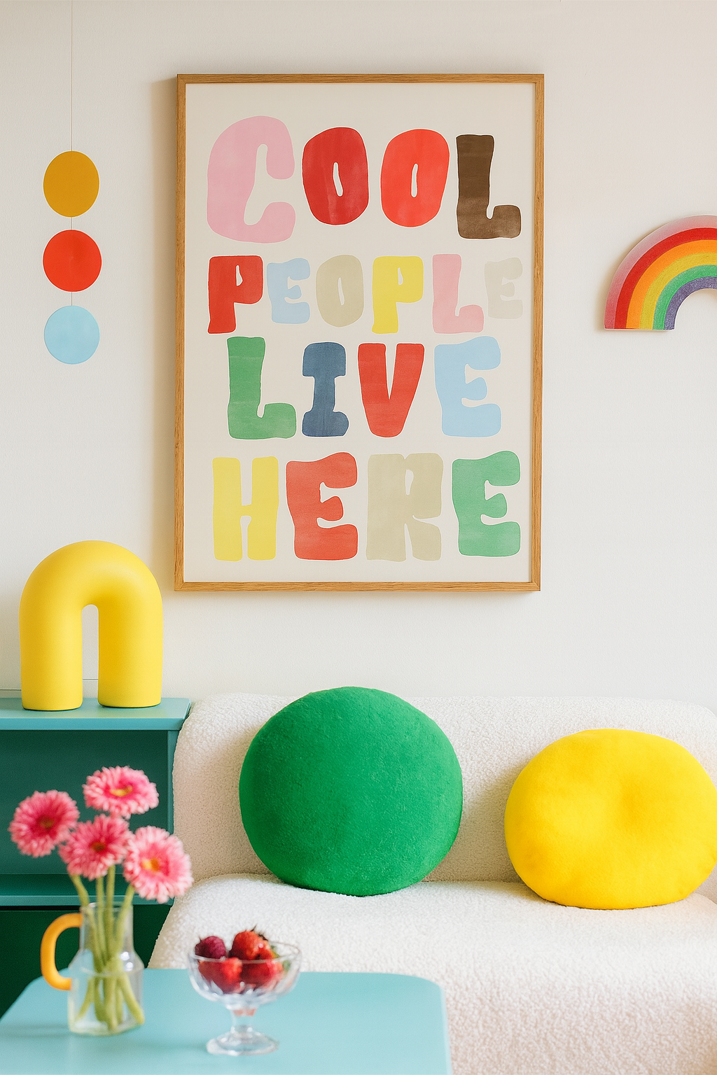 Buntes Typografie Poster