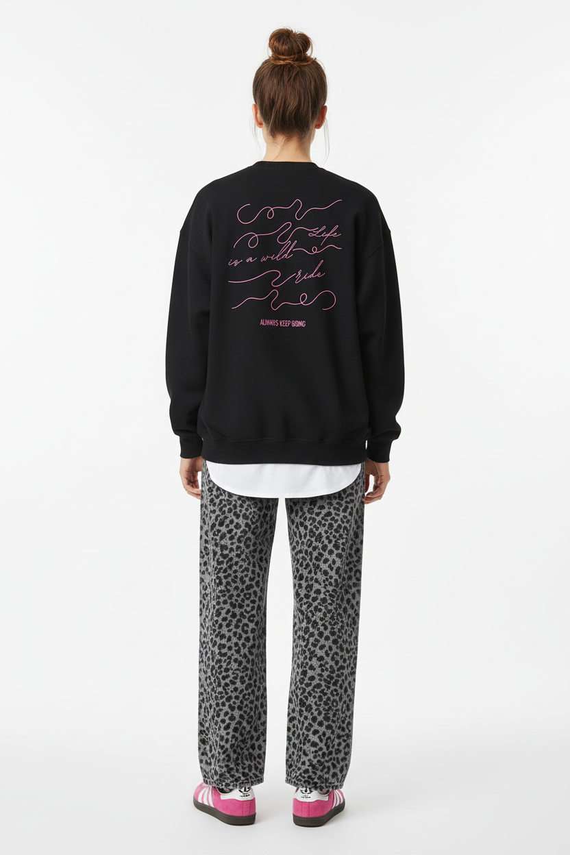 Pullover Life is a wild ride | Weich, stylisch & motivierend