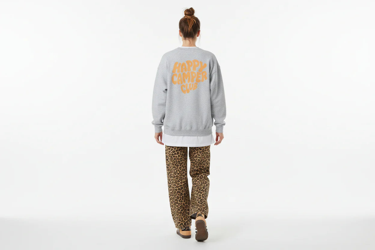 Happy Camper Club -Pullover Print vorne&hinten