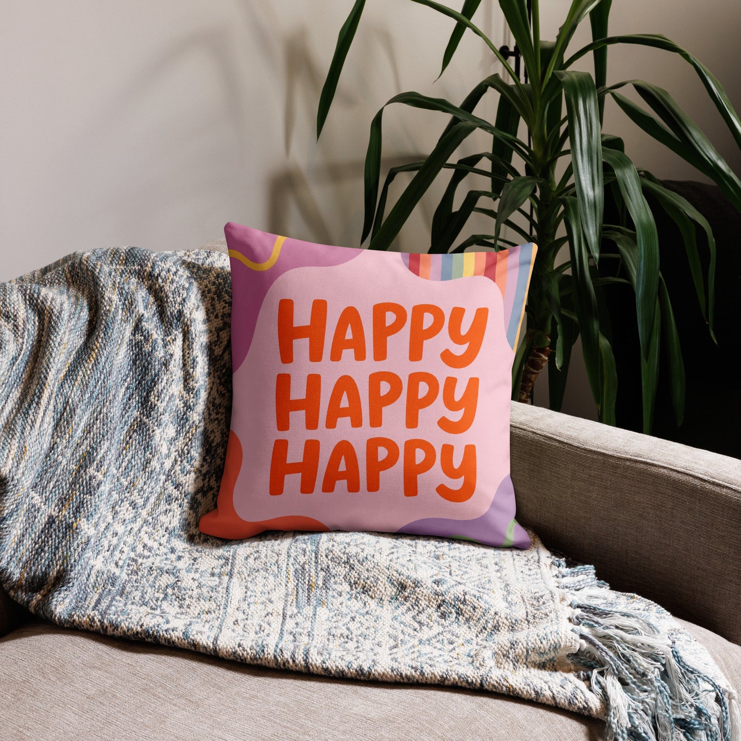 Premium-Kissen „Happy Classic Design“ – Zeitlos bunt, modern & gemütlich