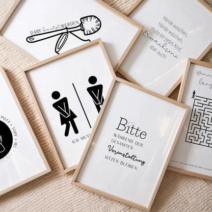 Poster | Humorvolle Badezimmer Deko