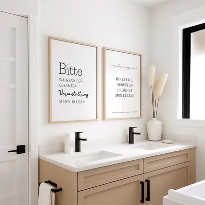 Lustiges WC-Poster   “Bitte während der gesamten Veranstaltung sitzen bleiben”