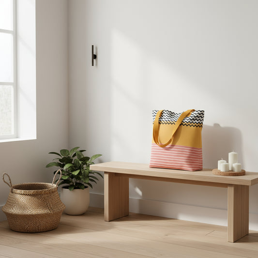 Tasche „Golden Lines“ – Farbige Alltagstasche im modernen Design