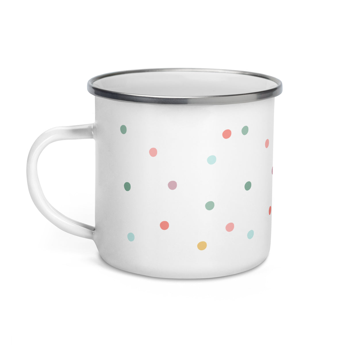 Happy Camper Club bunte Emailletasse BLAU