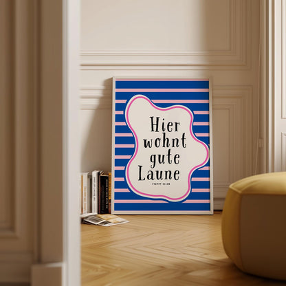 Typografie-Poster | Hier wohnt gute Laune