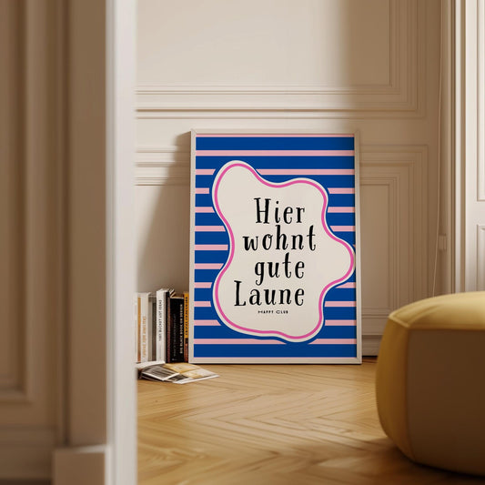 Typografie-Poster | Hier wohnt gute Laune