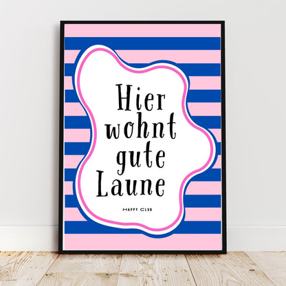 Typografie-Poster | Hier wohnt gute Laune
