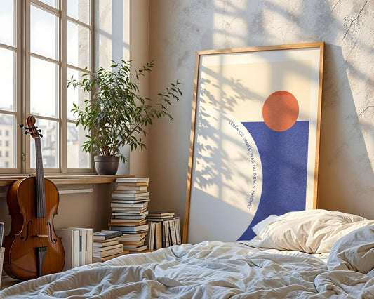 Poster „Leben ist immer, was du draus machst“: Hochwertiger Kunstdruck auf mattem Premiumpapier. Minimalistisches Design mit positiver Botschaft