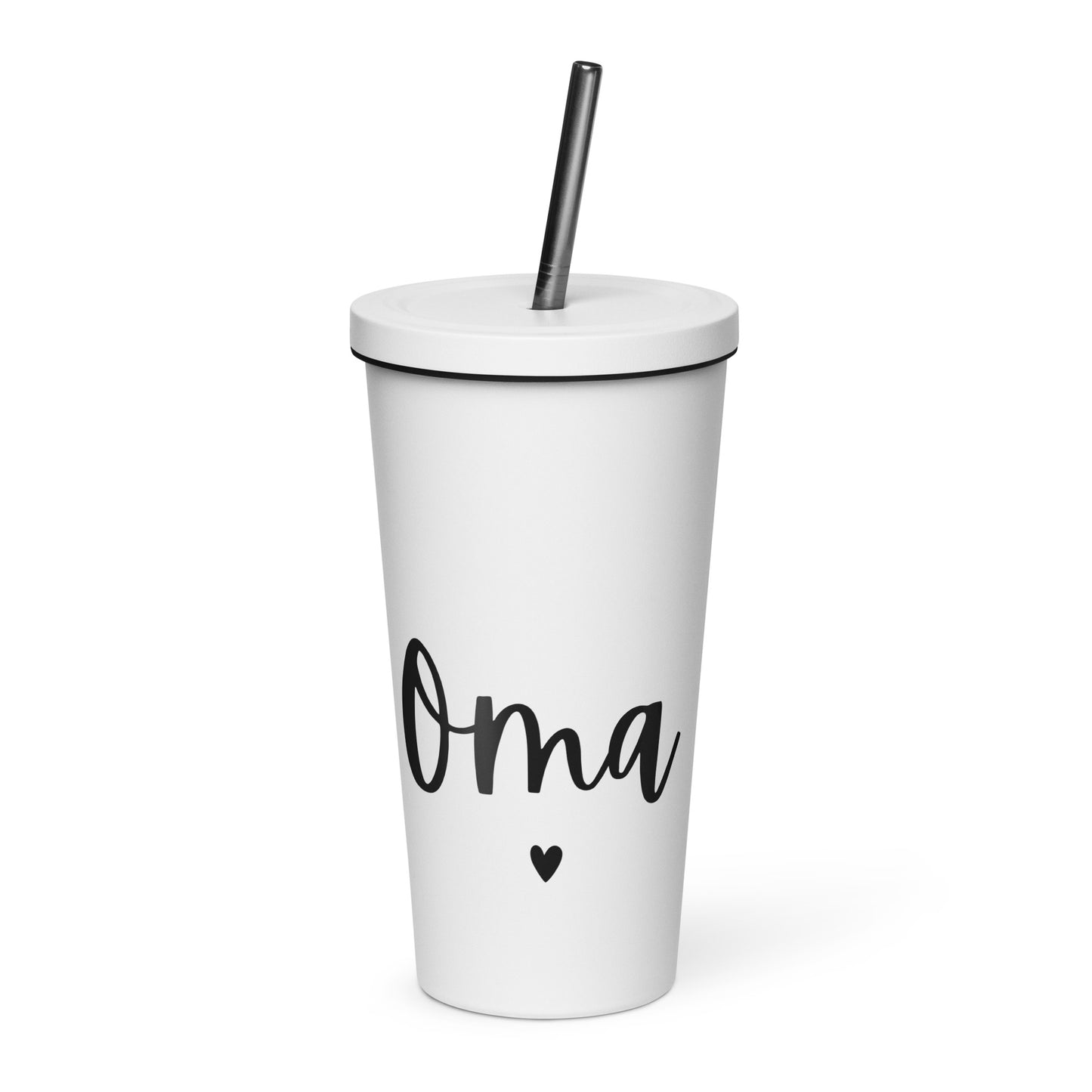 Thermobecher mit Strohhalm | Geschenkidee für Oma