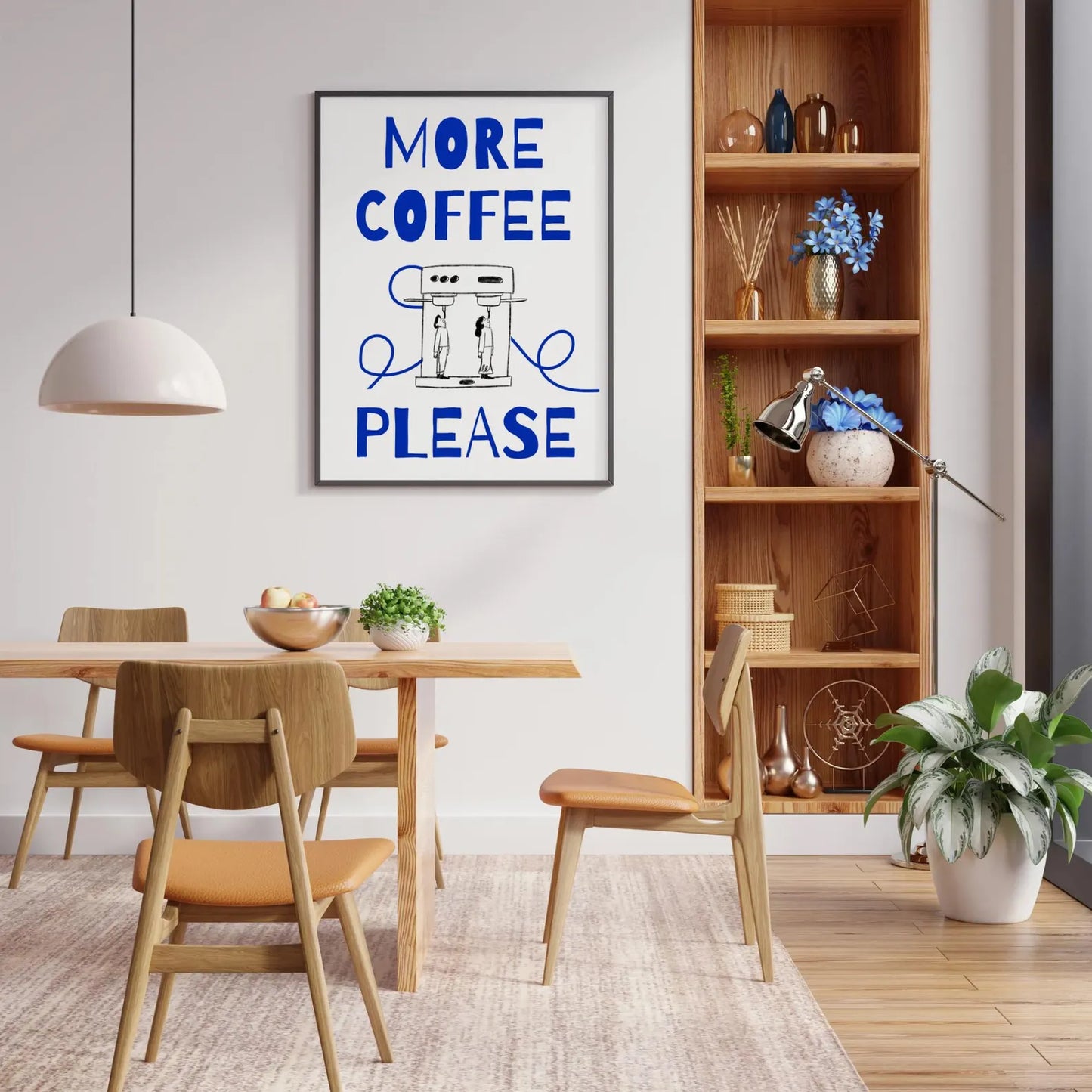 More Coffee Please – Lustiges Kaffee-Poster für Küche & Büro