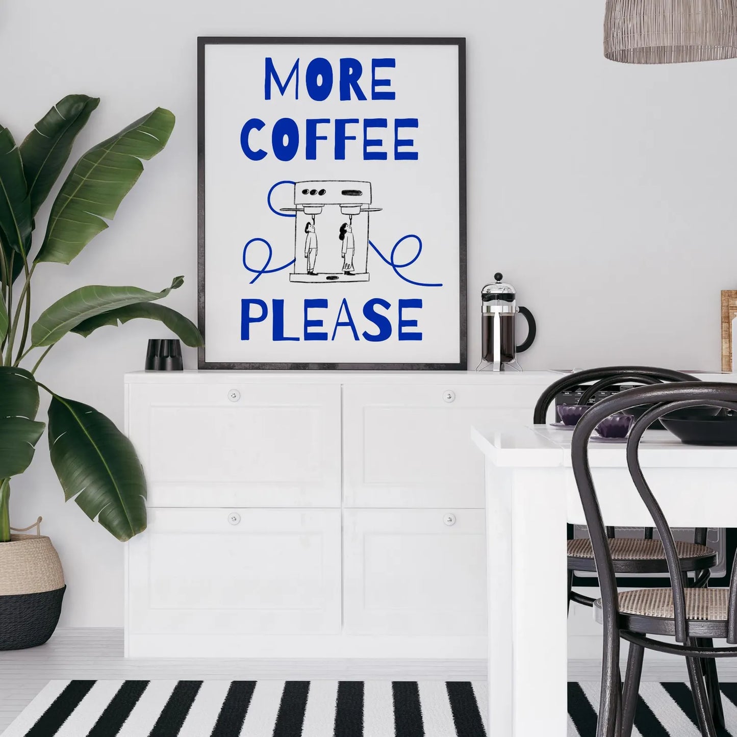 More Coffee Please – Lustiges Kaffee-Poster für Küche & Büro