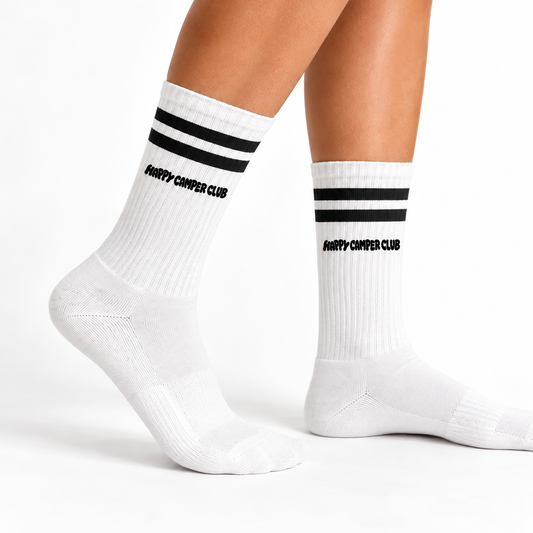 Happy Camper Club Tennissocken Schwarze Streifen