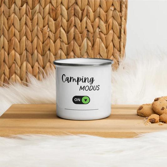 Emailletasse Campingmodus ON
