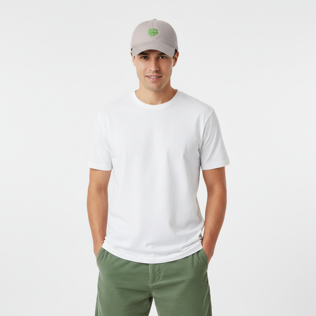 Happy Camper Club Cap mit grünem Print