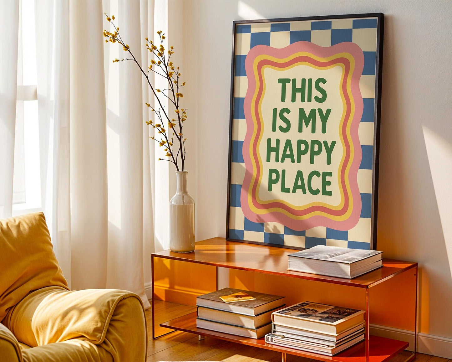 Farbenfrohes Poster „This Is My Happy Place“