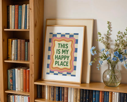 Farbenfrohes Poster „This Is My Happy Place“