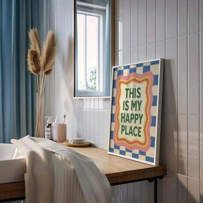 Farbenfrohes Poster „This Is My Happy Place“