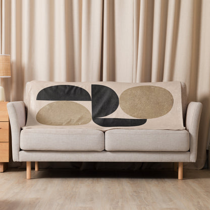 Premium Sherpa Kuscheldecke | Boho Design