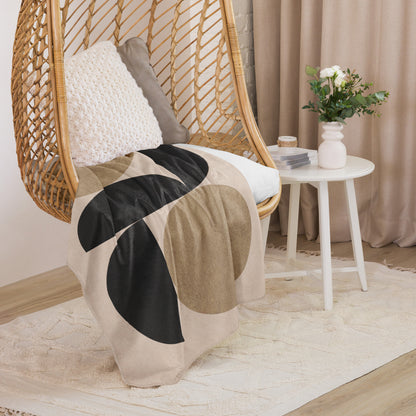 Premium Sherpa Kuscheldecke | Boho Design