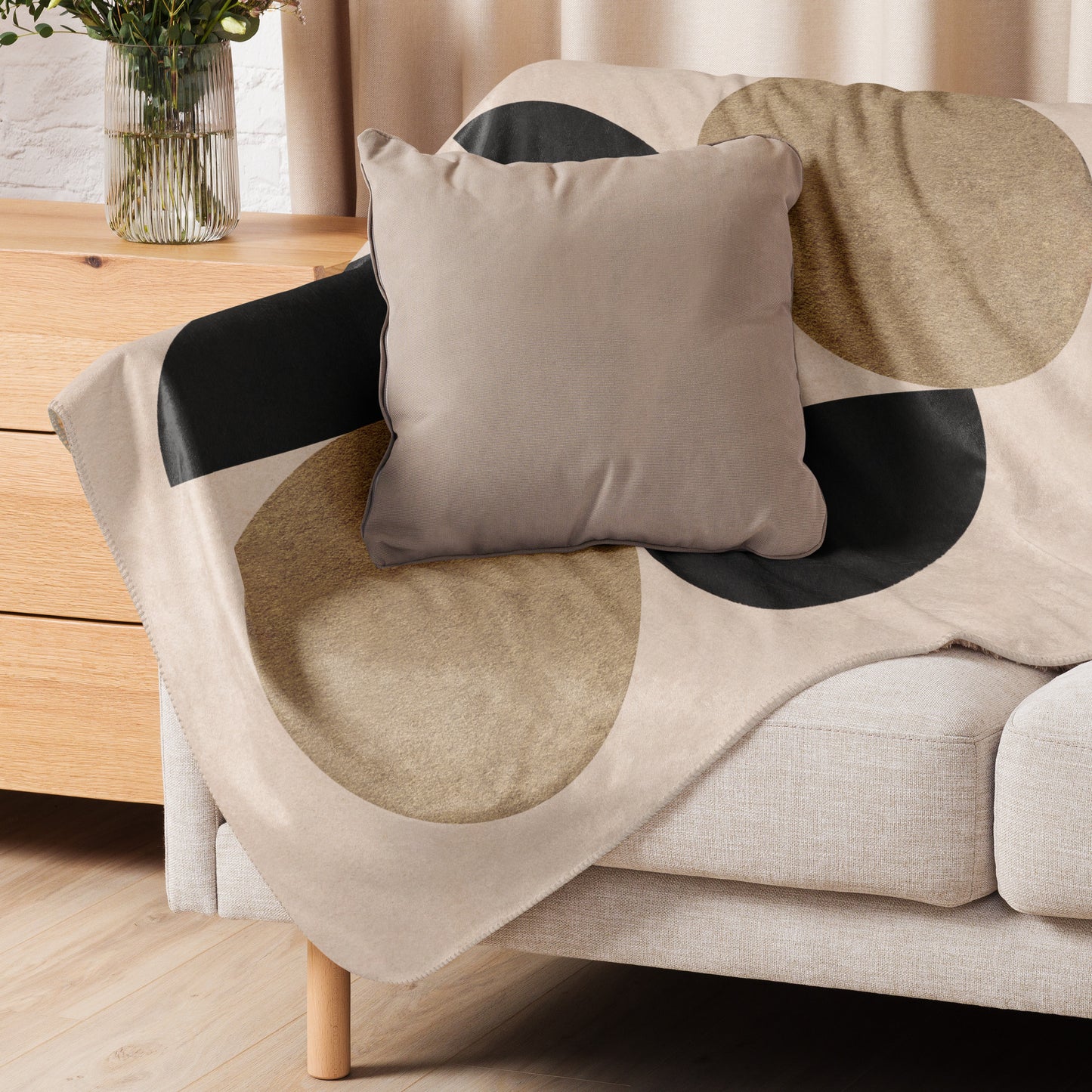 Premium Sherpa Kuscheldecke | Boho Design