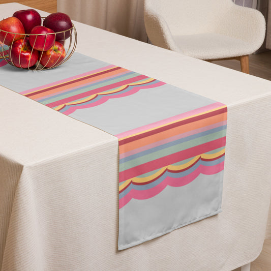 Tischläufer mit buntem Streifenmuster – Modern & stilvoll