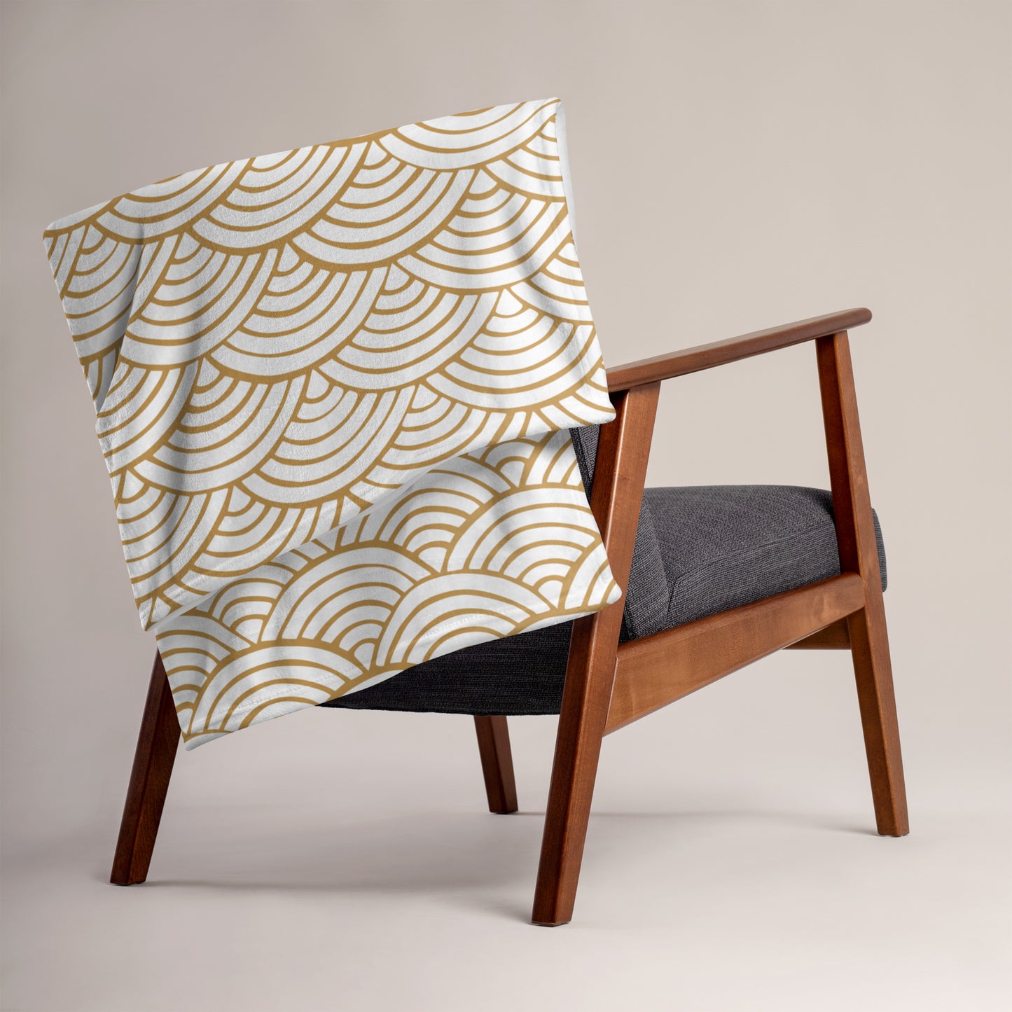 Tagesdecke mit Wellenmuster beige