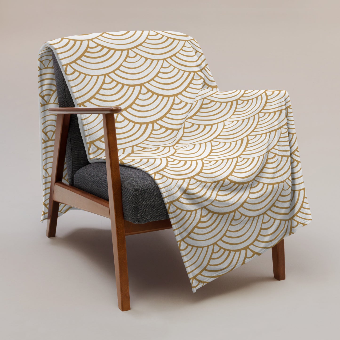 Tagesdecke mit Wellenmuster beige