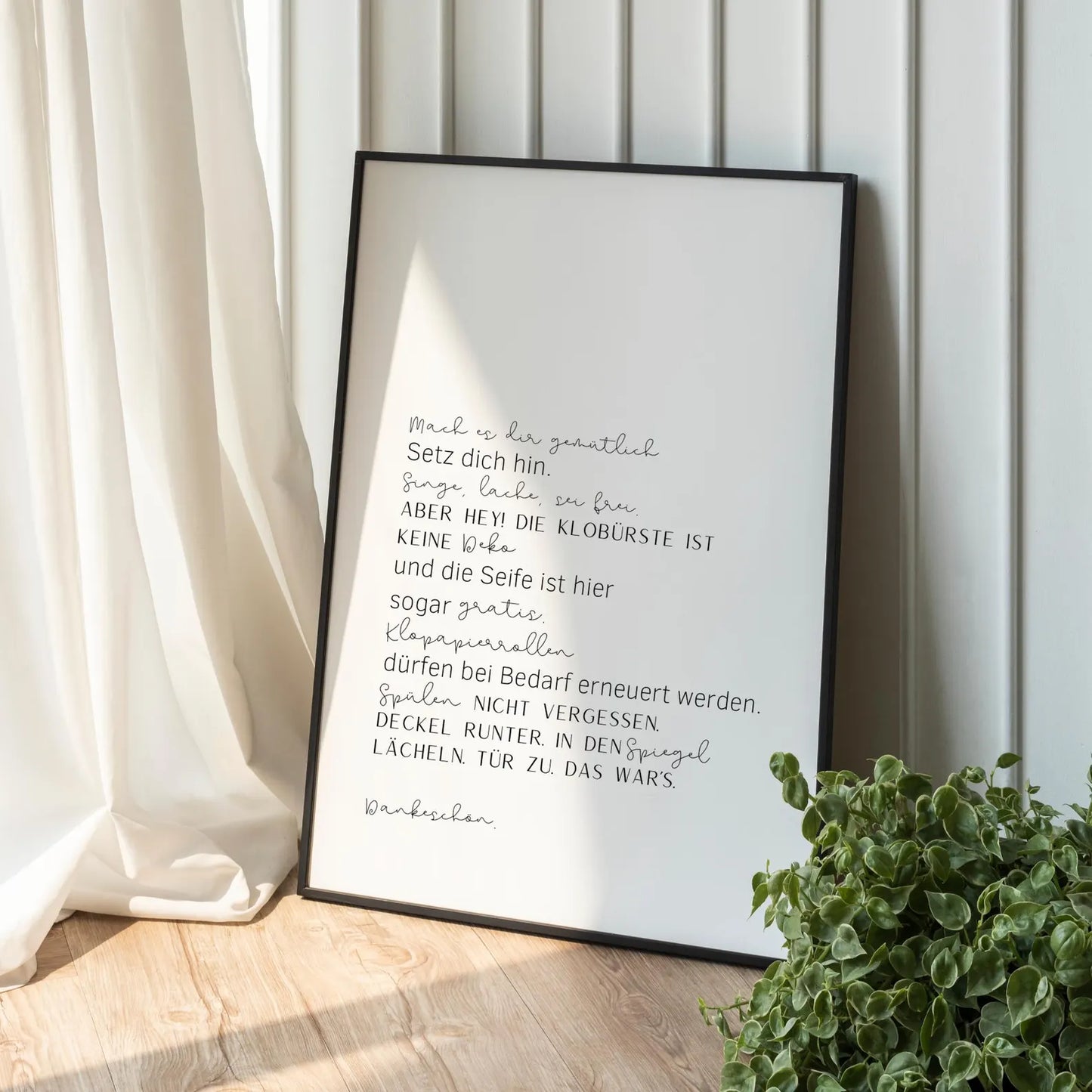 Poster | Humorvolle Badezimmer Deko