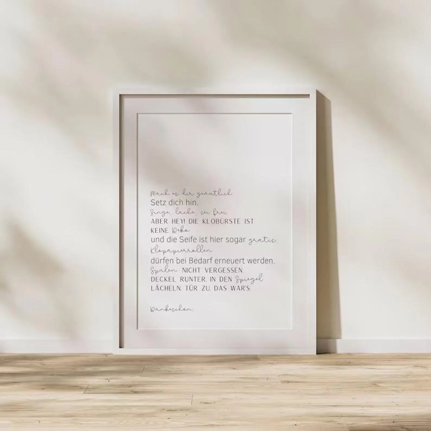 Poster | Humorvolle Badezimmer Deko