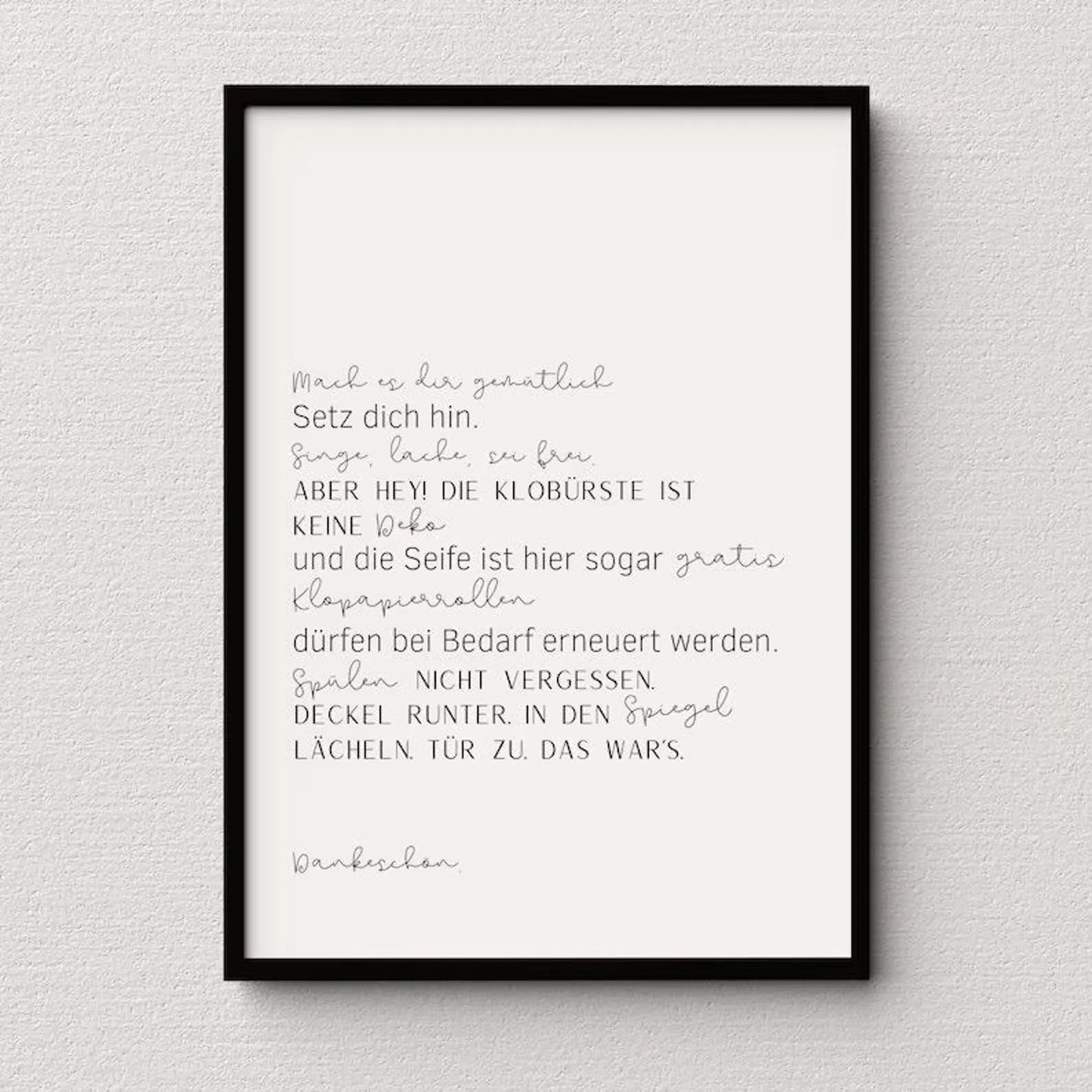 Poster | Humorvolle Badezimmer Deko