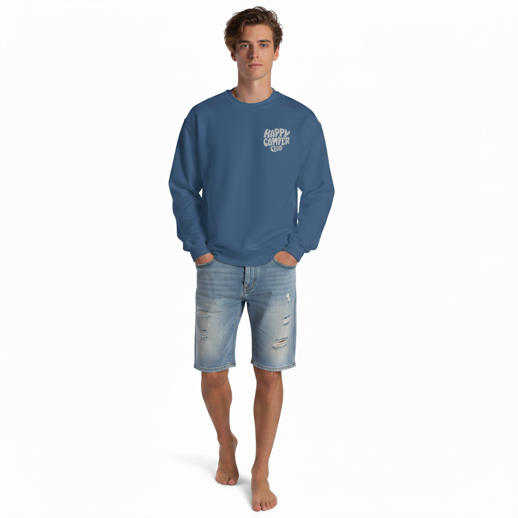 Happy Camper Club -Pullover Print vorne&hinten