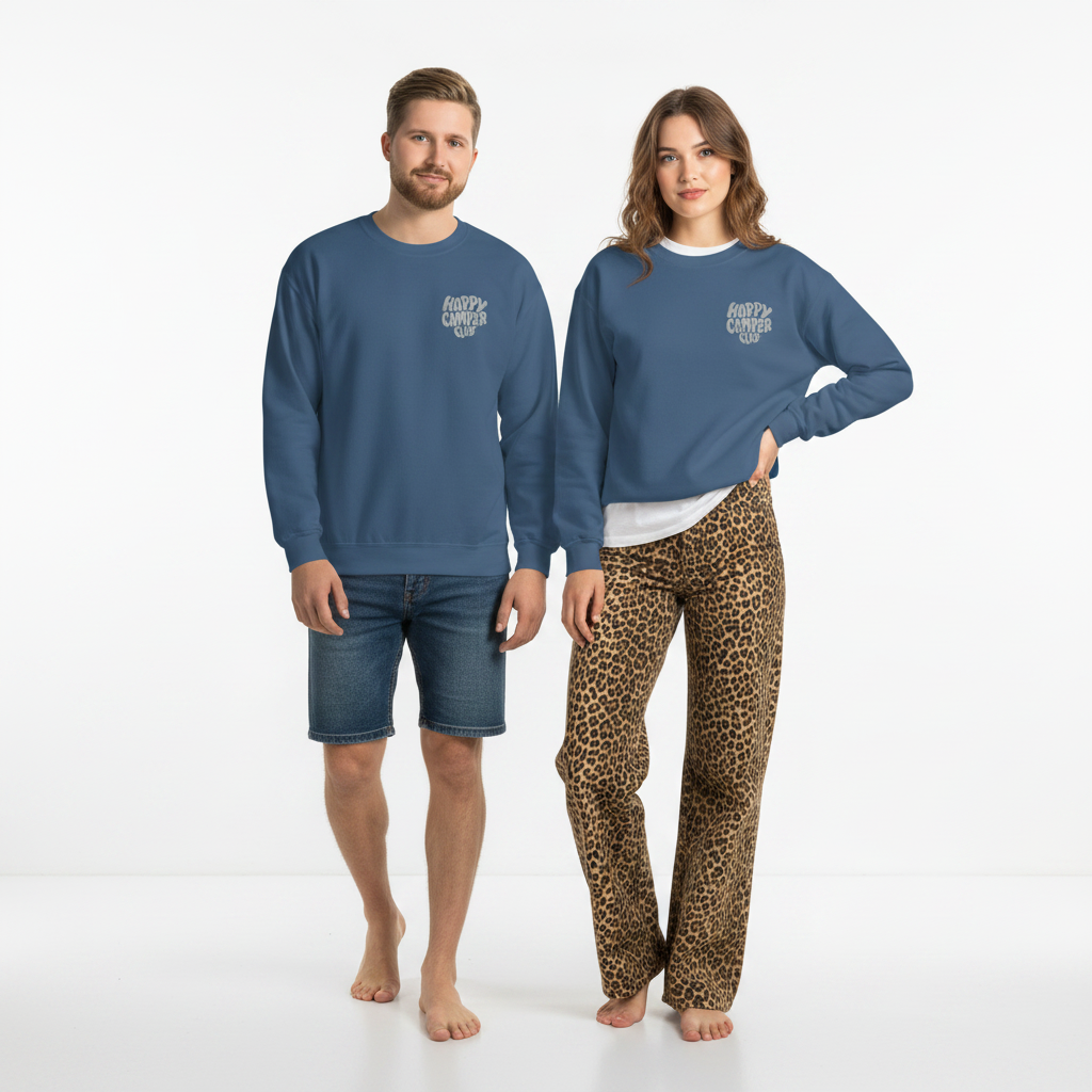 Happy Camper Club -Pullover Print vorne&hinten