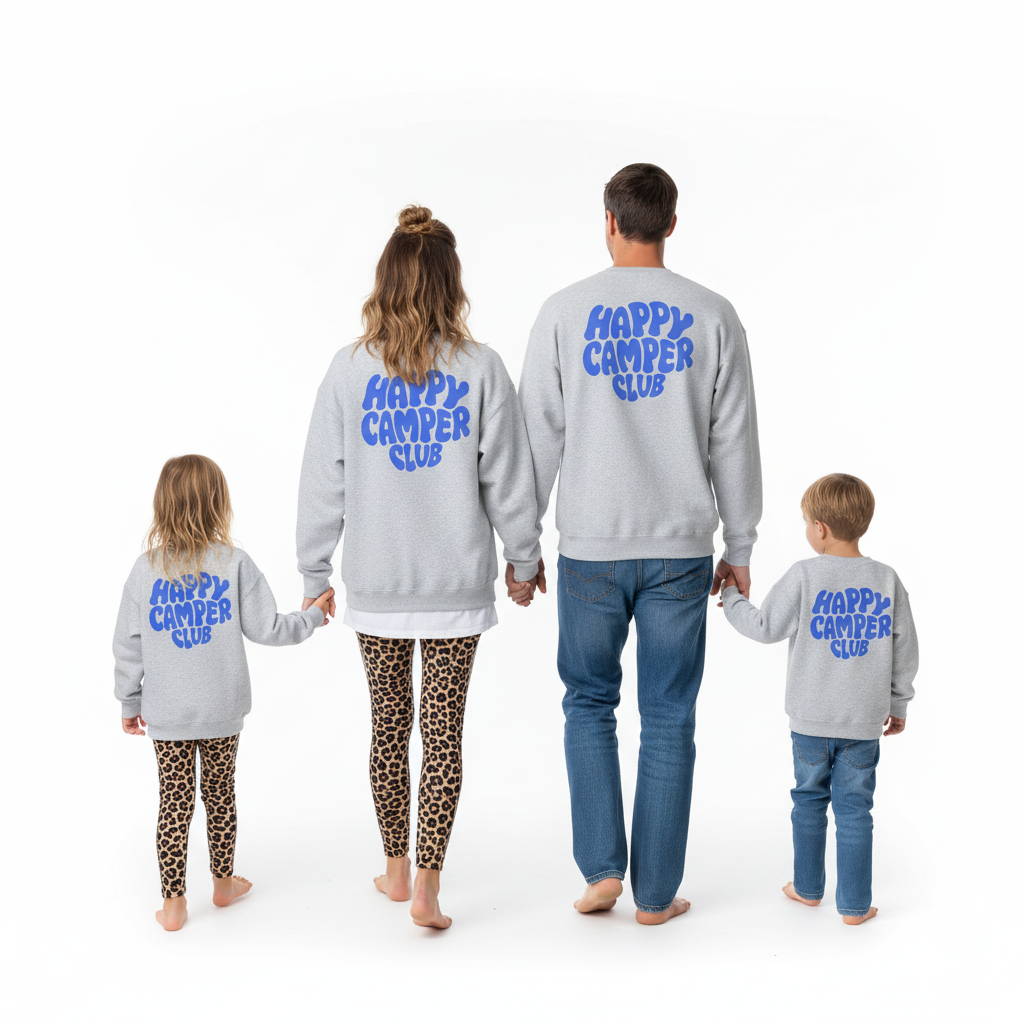 Happy Camper Club -Pullover Print vorne&hinten 💙