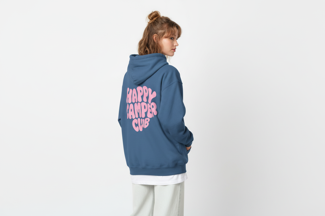 Premium Happy Camper Club Hoodie | unisex – mit Rückenprint