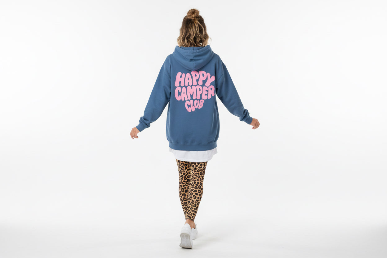 Premium Happy Camper Club Hoodie | unisex – mit Rückenprint